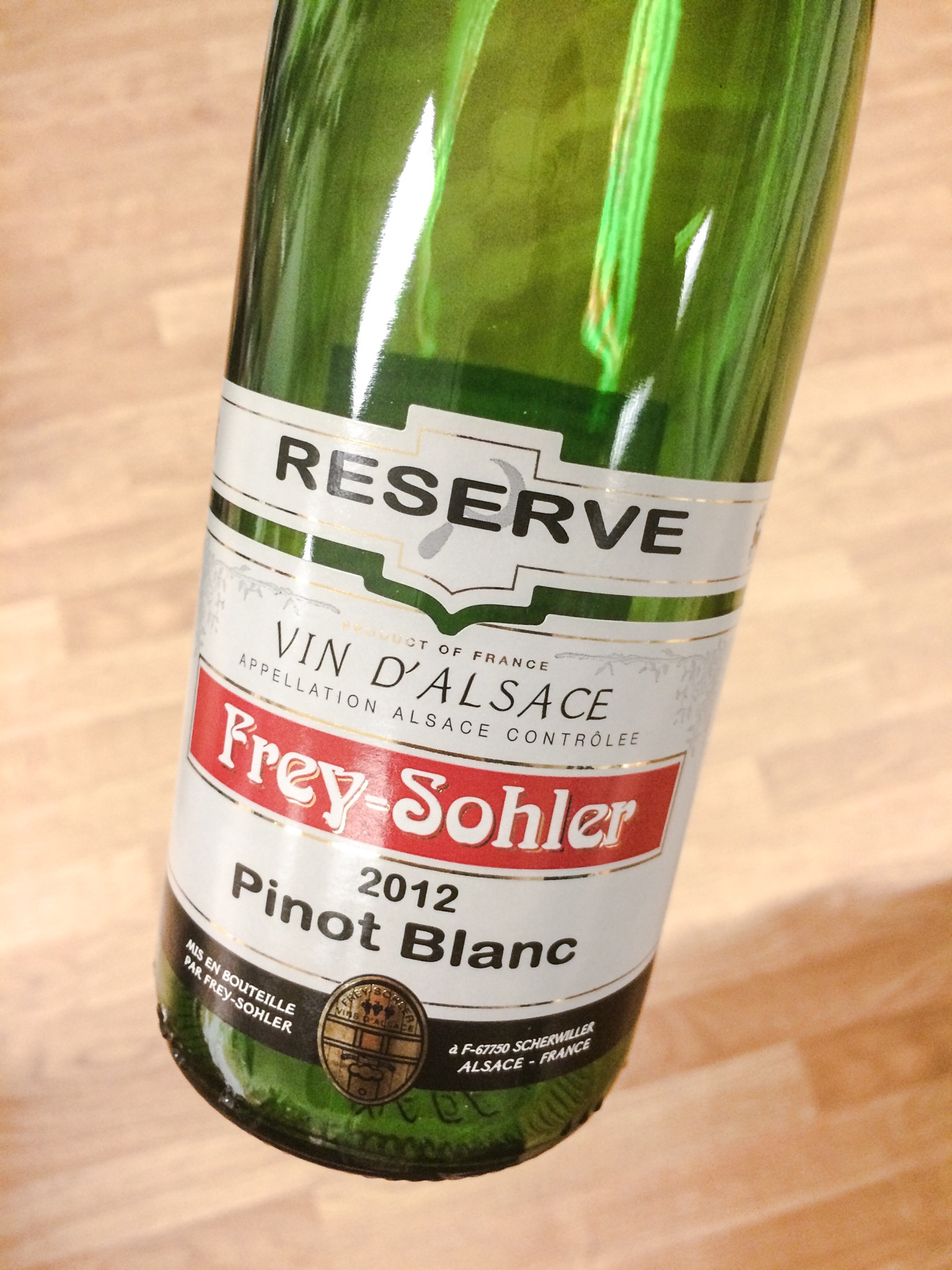 Frey-Sohler Reserve Pinot Blanc, 2012